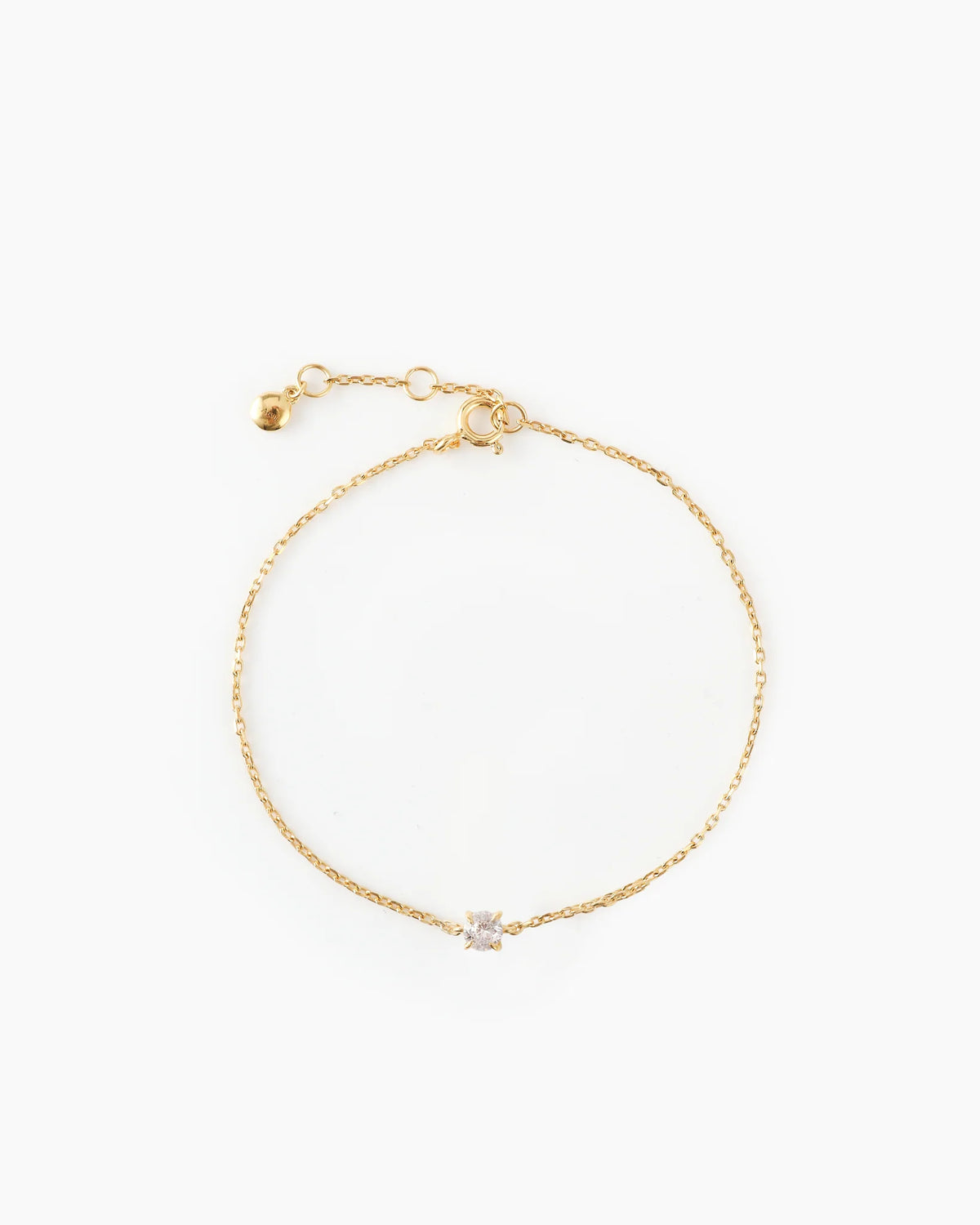 Solitaire Chain Bracelet Gold