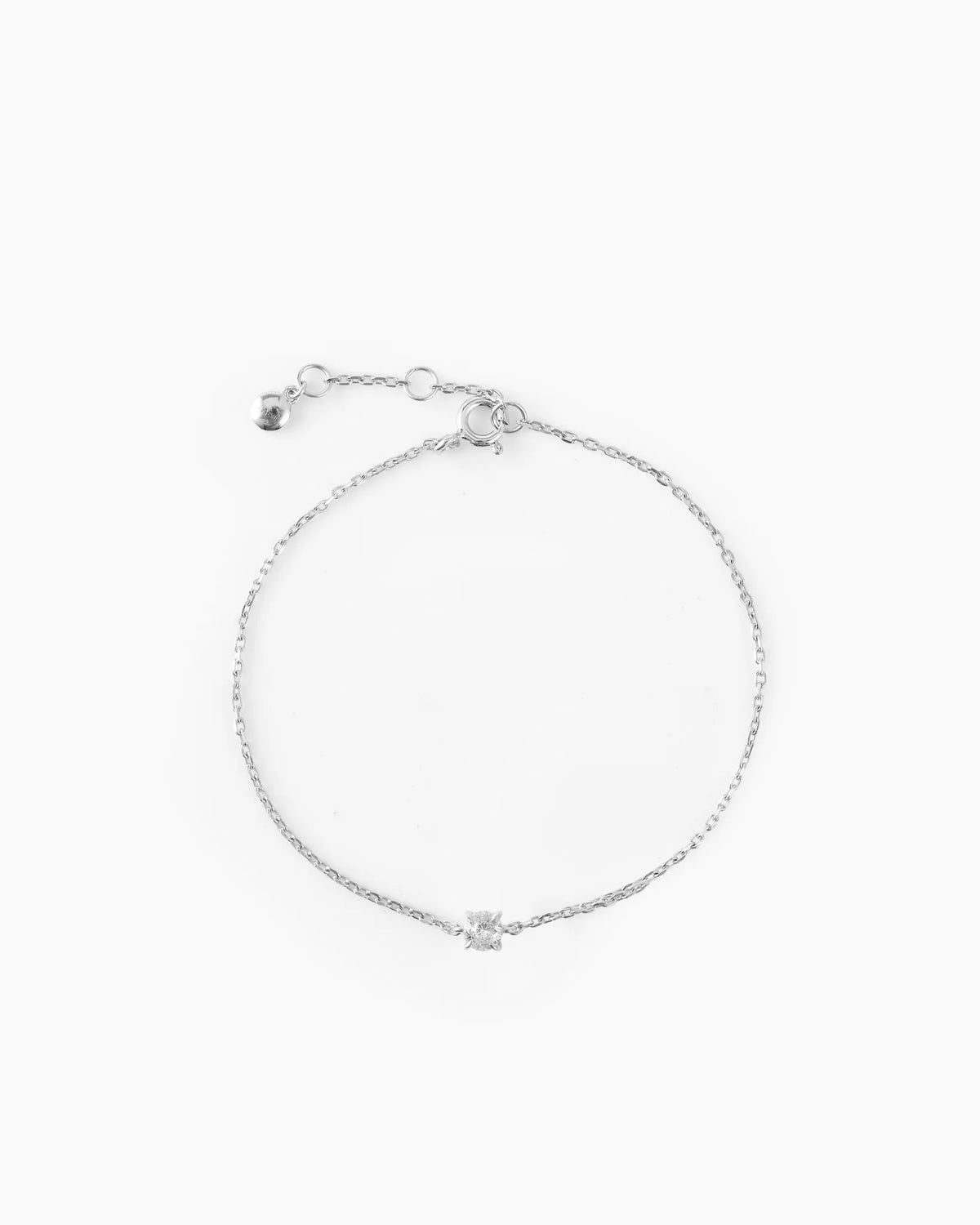 Solitaire Chain Bracelet Silver