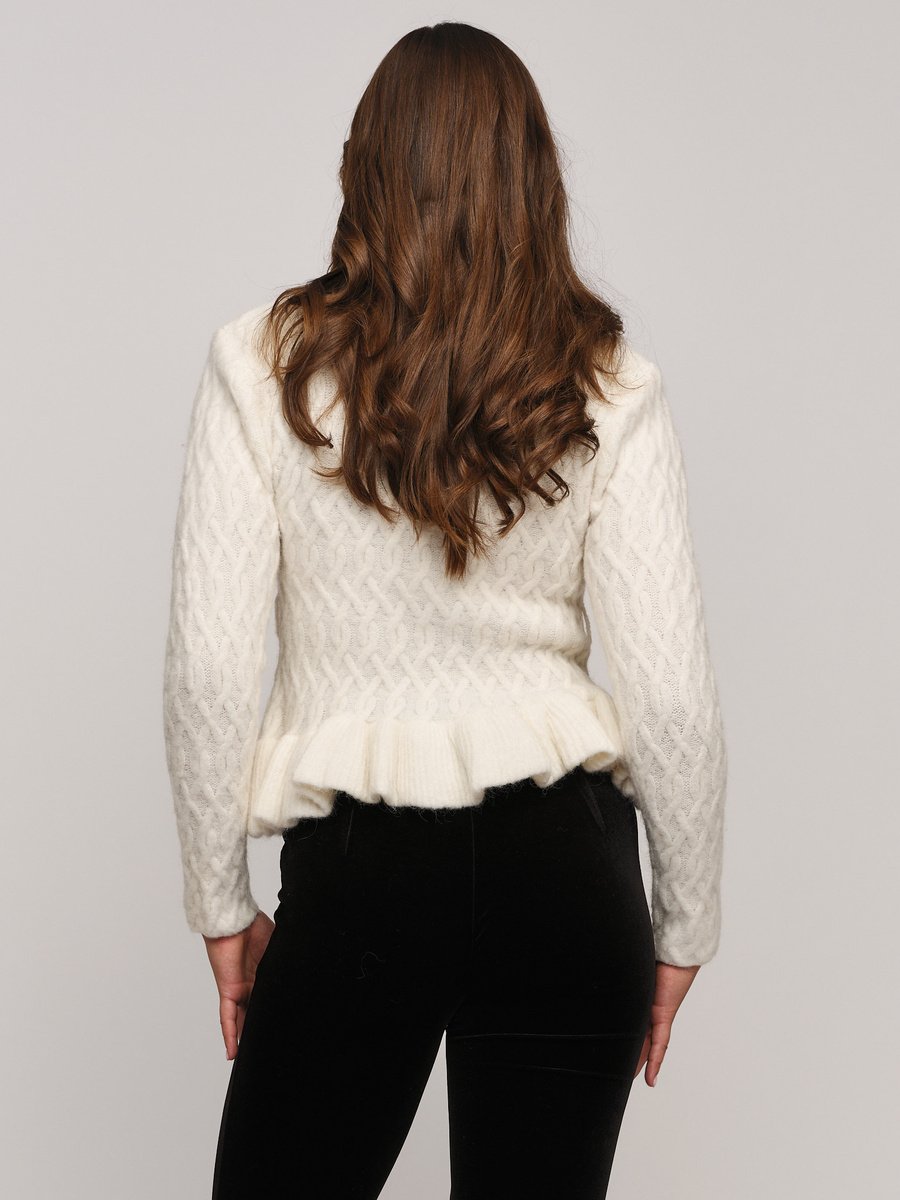 Lene Alpaca Cardigan Ivory