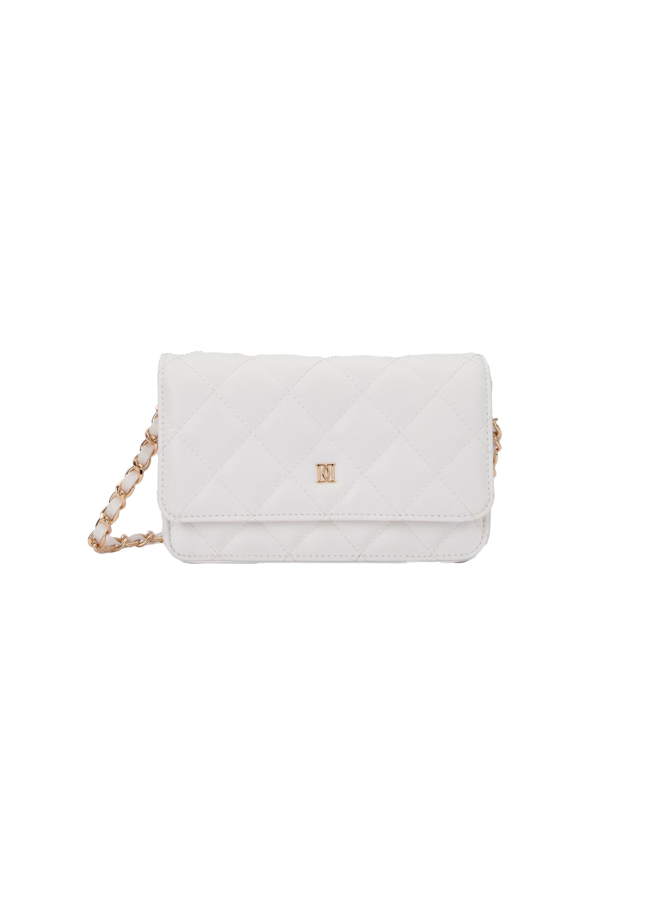 Leather Quilted Mini Bag Off White