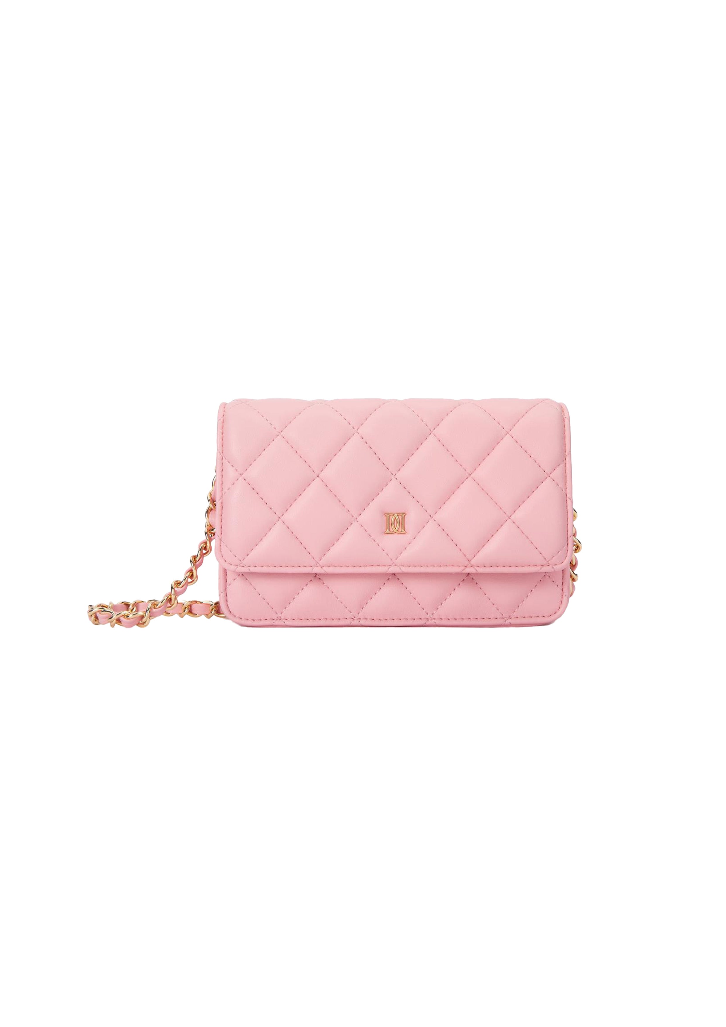 Leather Quilted Mini Bag Pale Rose