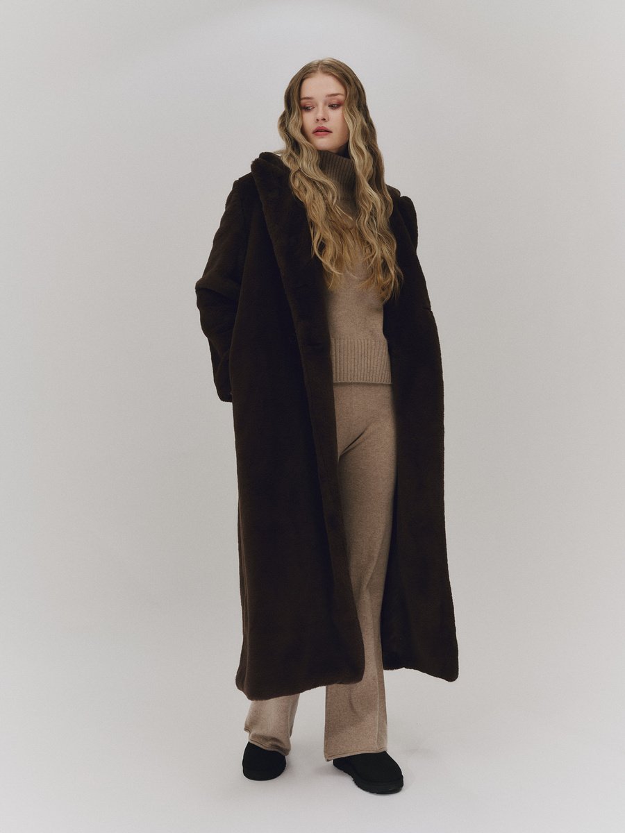 Talea Fake Fur Jacket Dark Brown