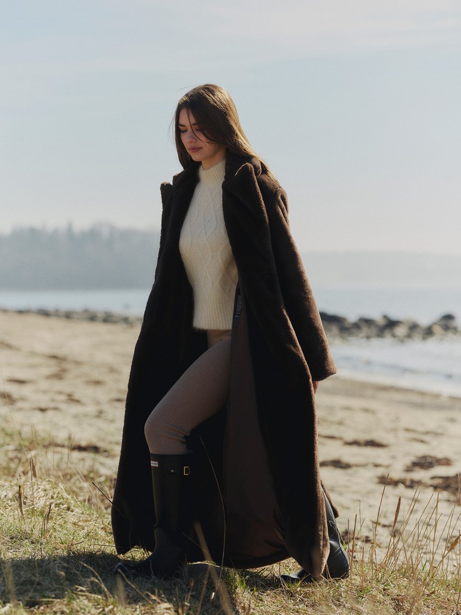 Talea Fake Fur Jacket Dark Brown