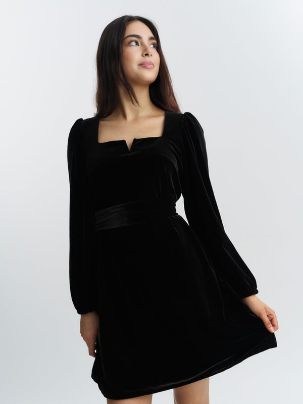 Alice Velour Dress Black