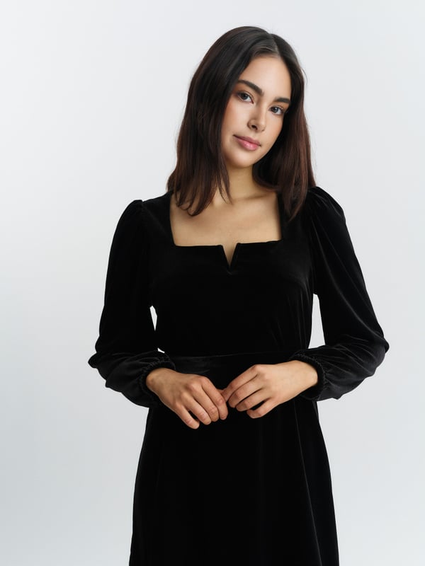 Alice Velour Dress Black