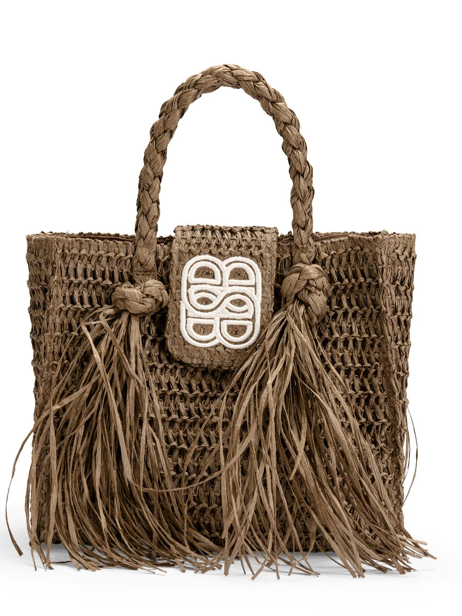 Sigrid Straw Bag Brun