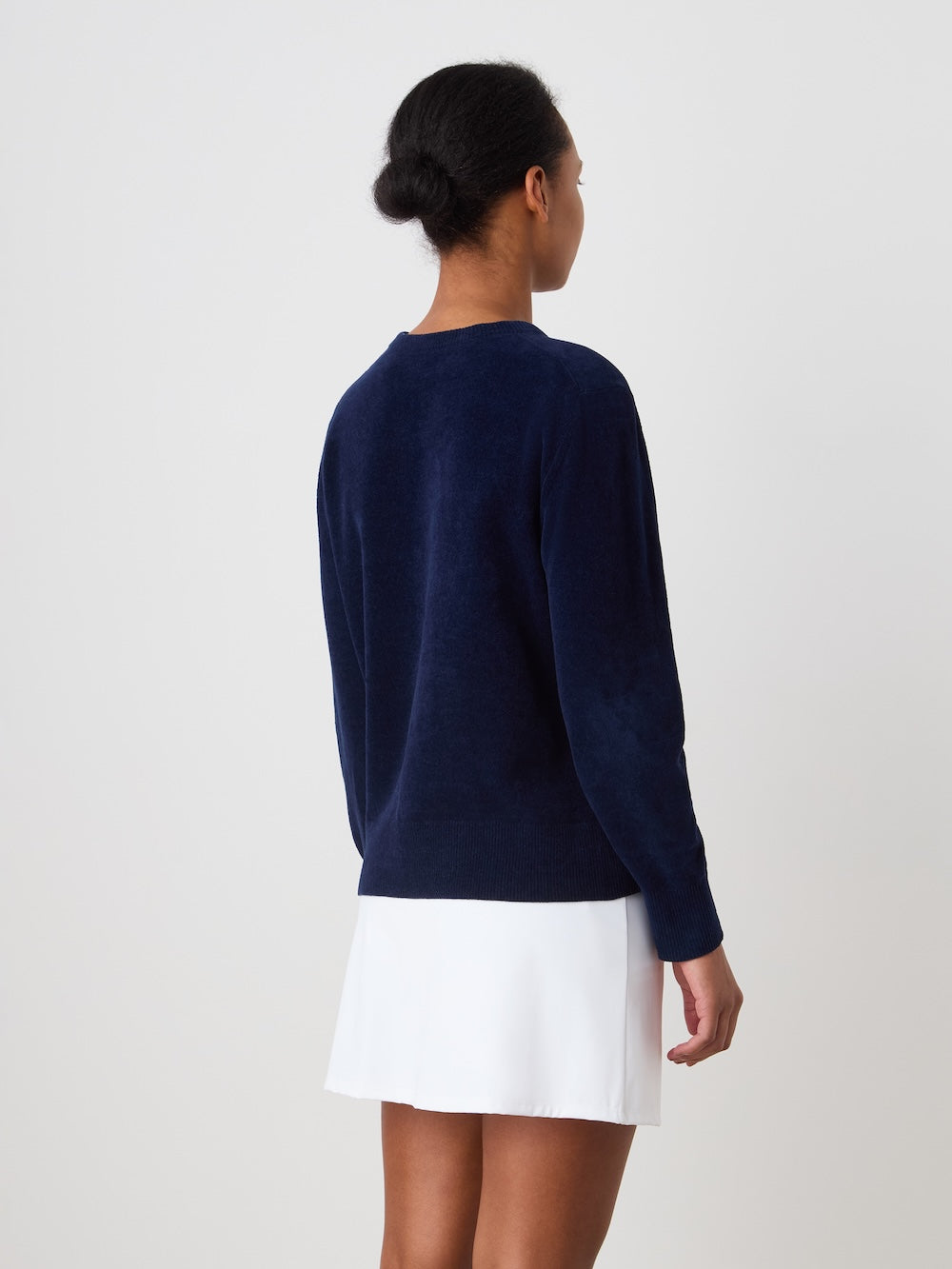 Deuce Chenille Sweater Navy Blue