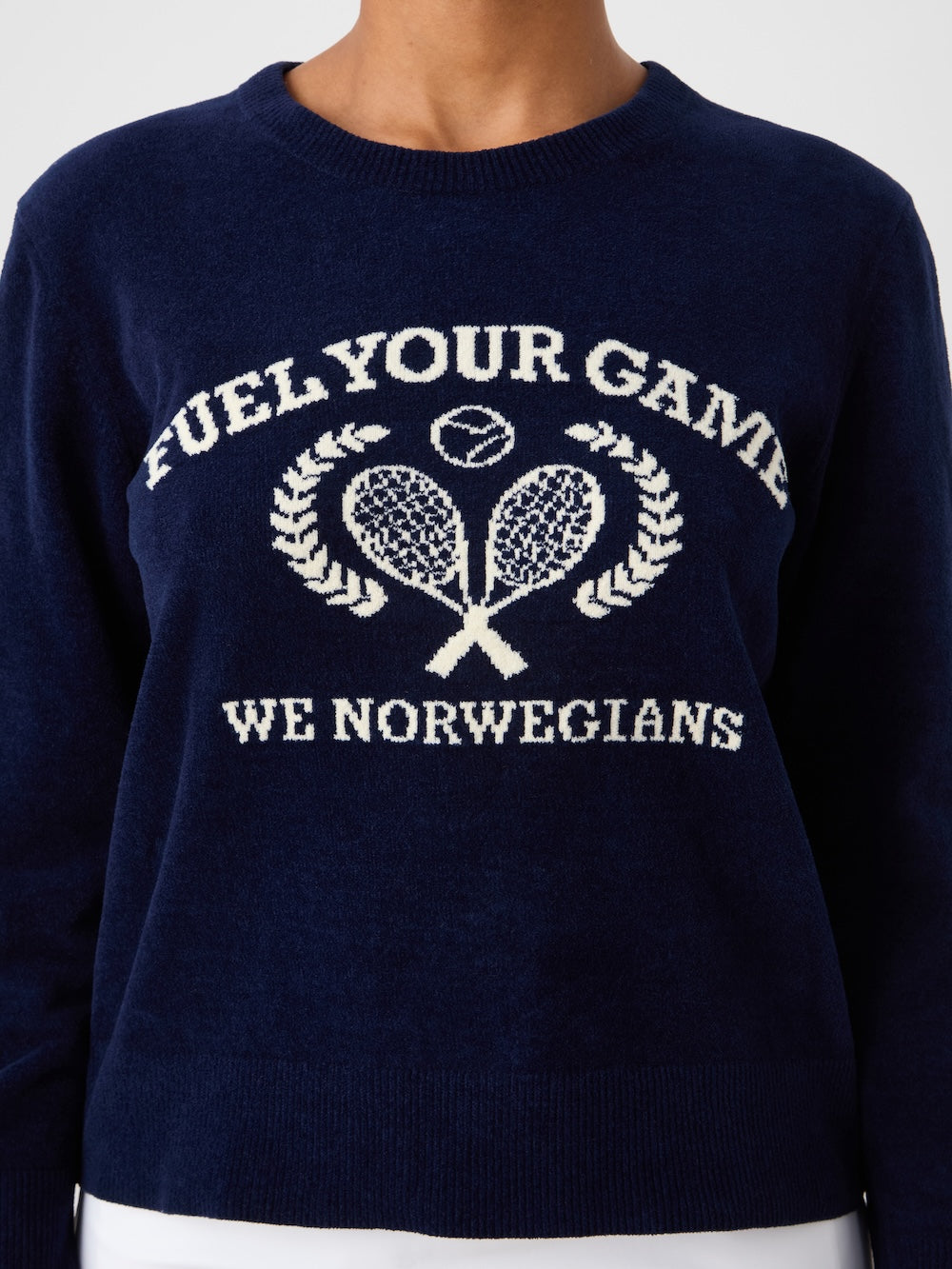 Deuce Chenille Sweater Navy Blue