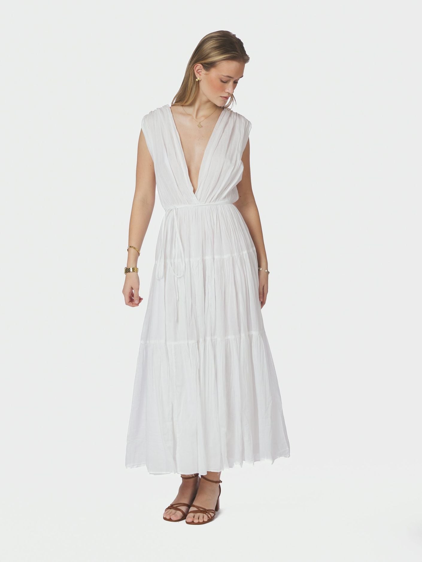 Misha S Voile Dress White