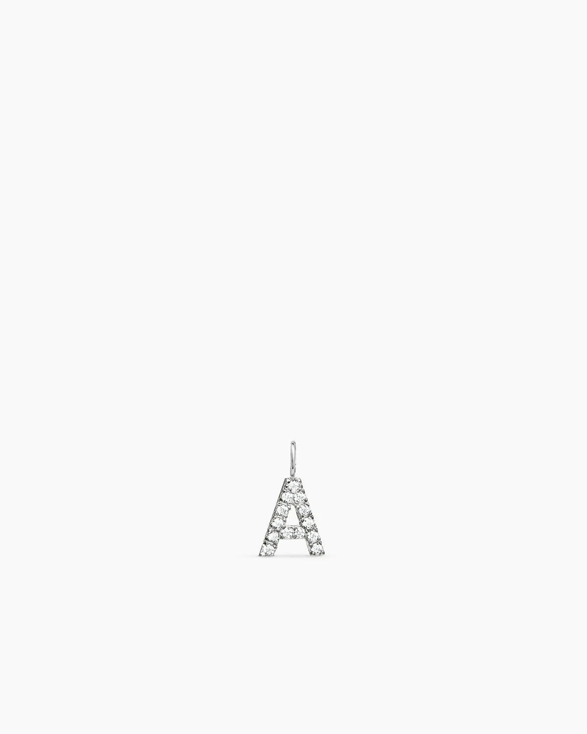 Stone Letter Charm E Silver
