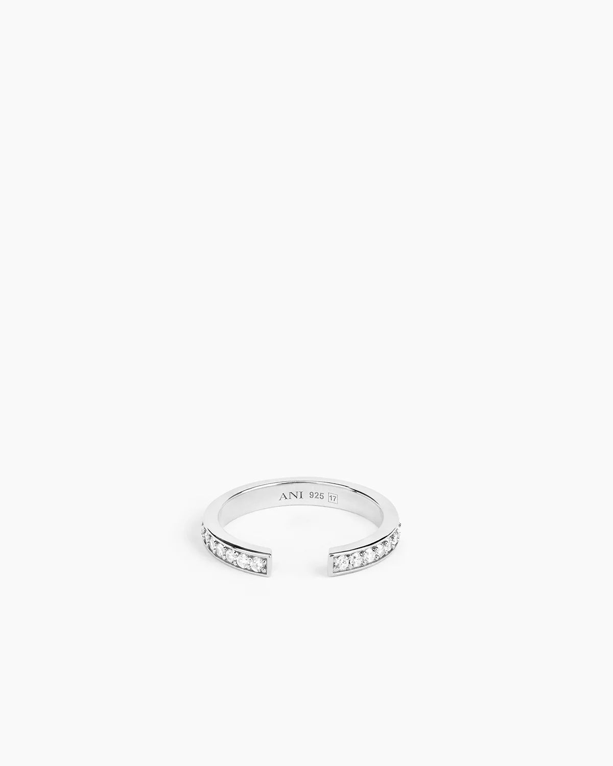 Aperto Pave Ring Silver