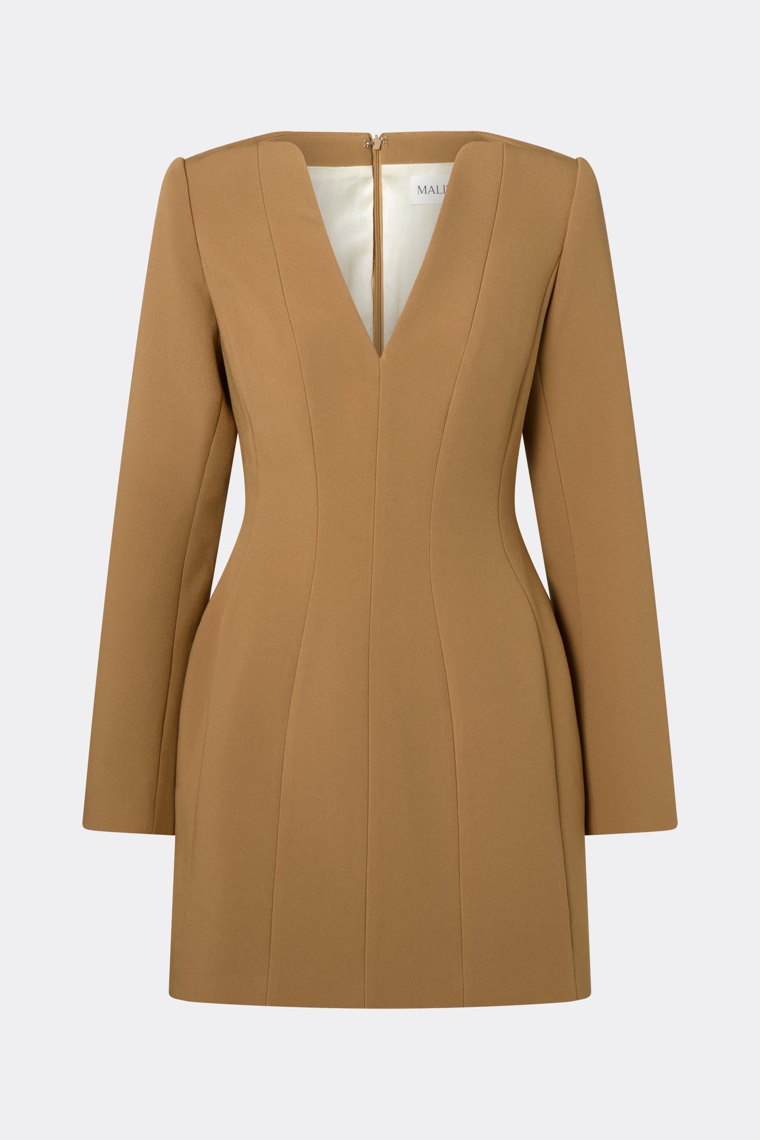 Ninni Cut-Out Shoulder Hourglass Mini Dress Camel
