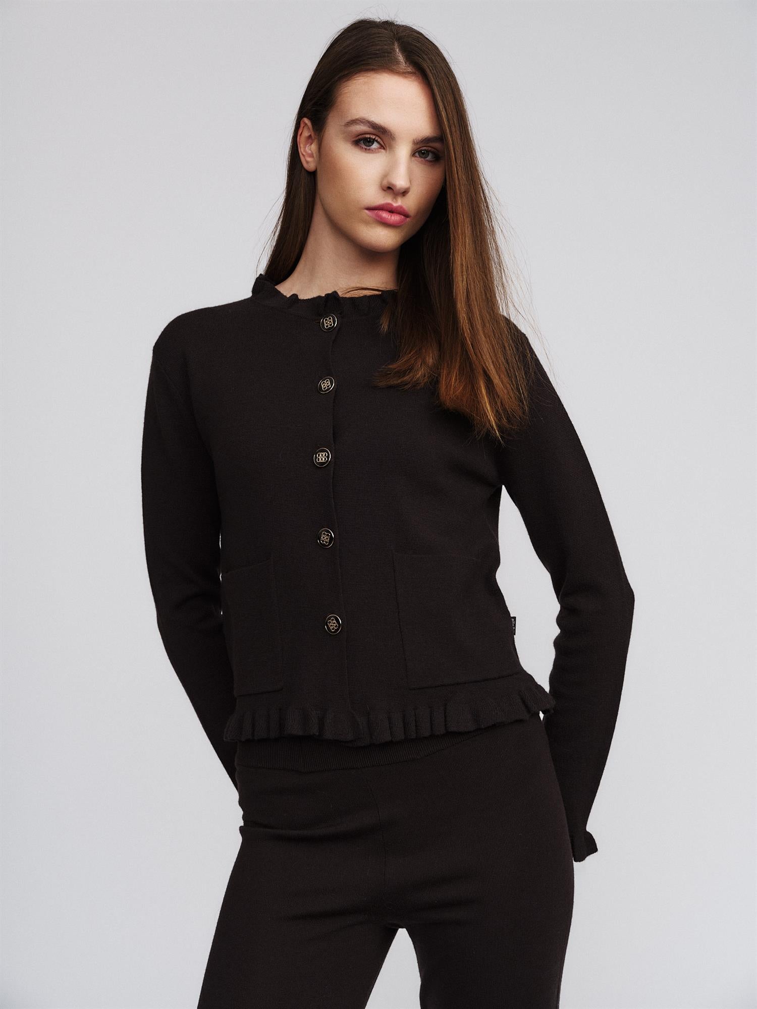 Silje Merino Jacket Dark Brown