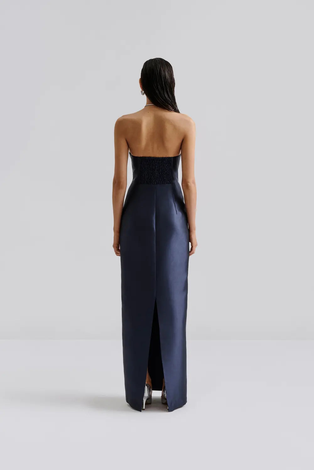 Haley Strapless Maxi Dress Dark Blue