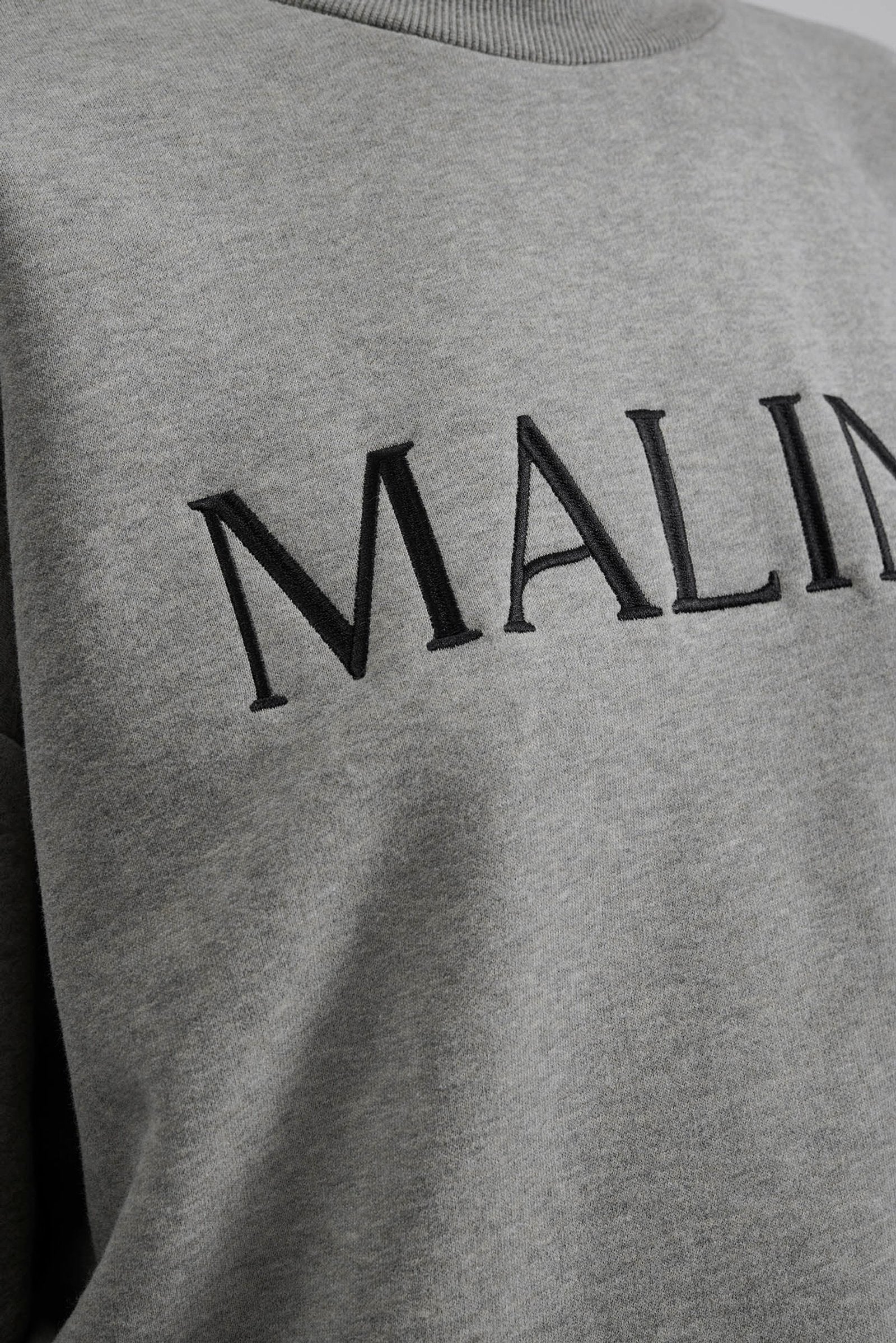 Malina Oversized Collage Sweater Grey Melange