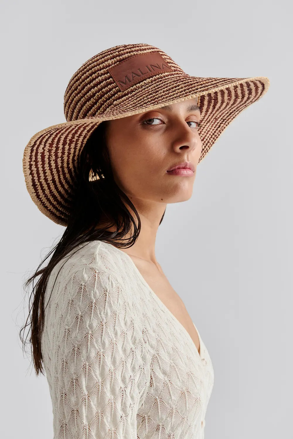 Lyra Wide Brim Raffia Hat