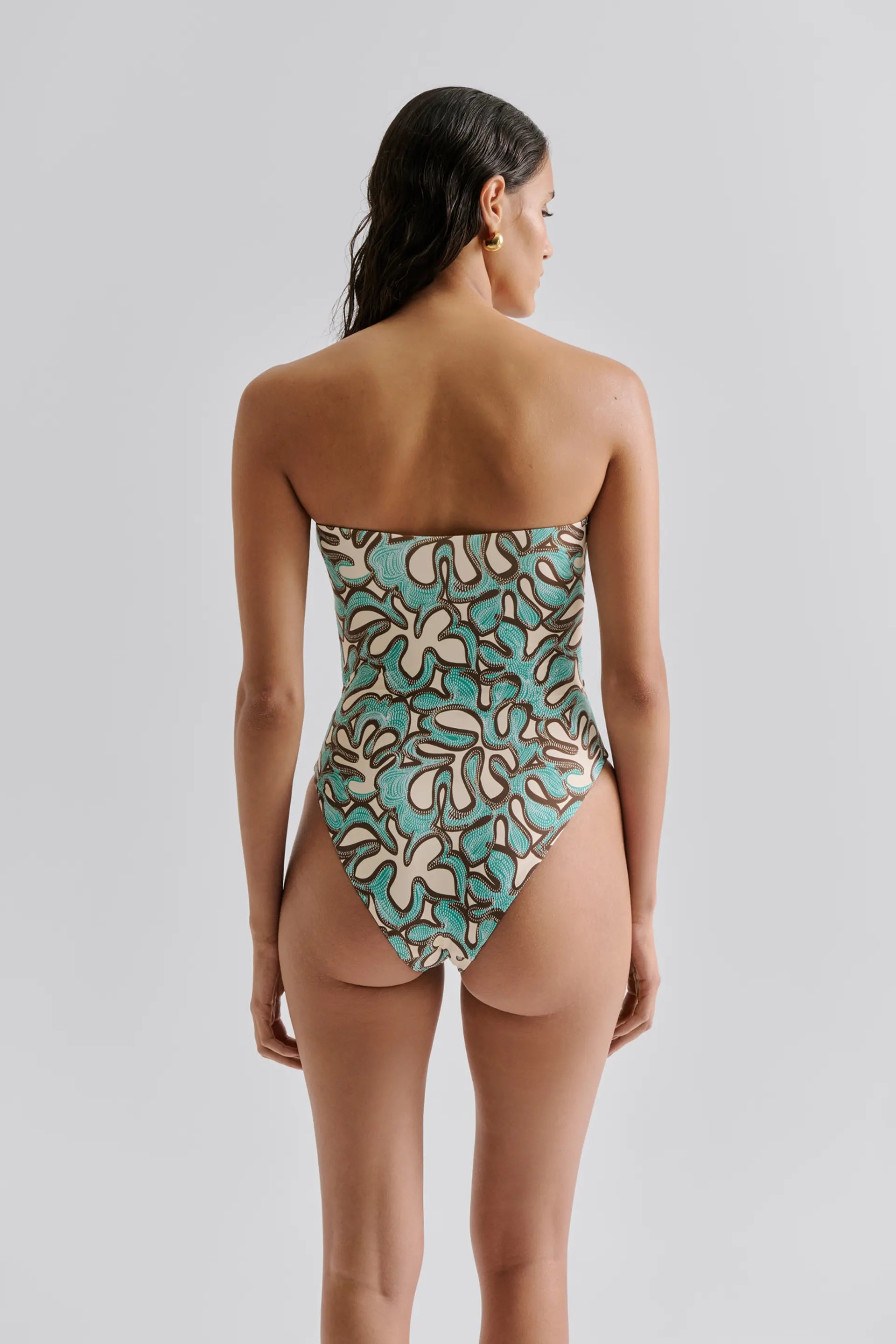 Erioa Cut Out Swimsuit Ocean Corals