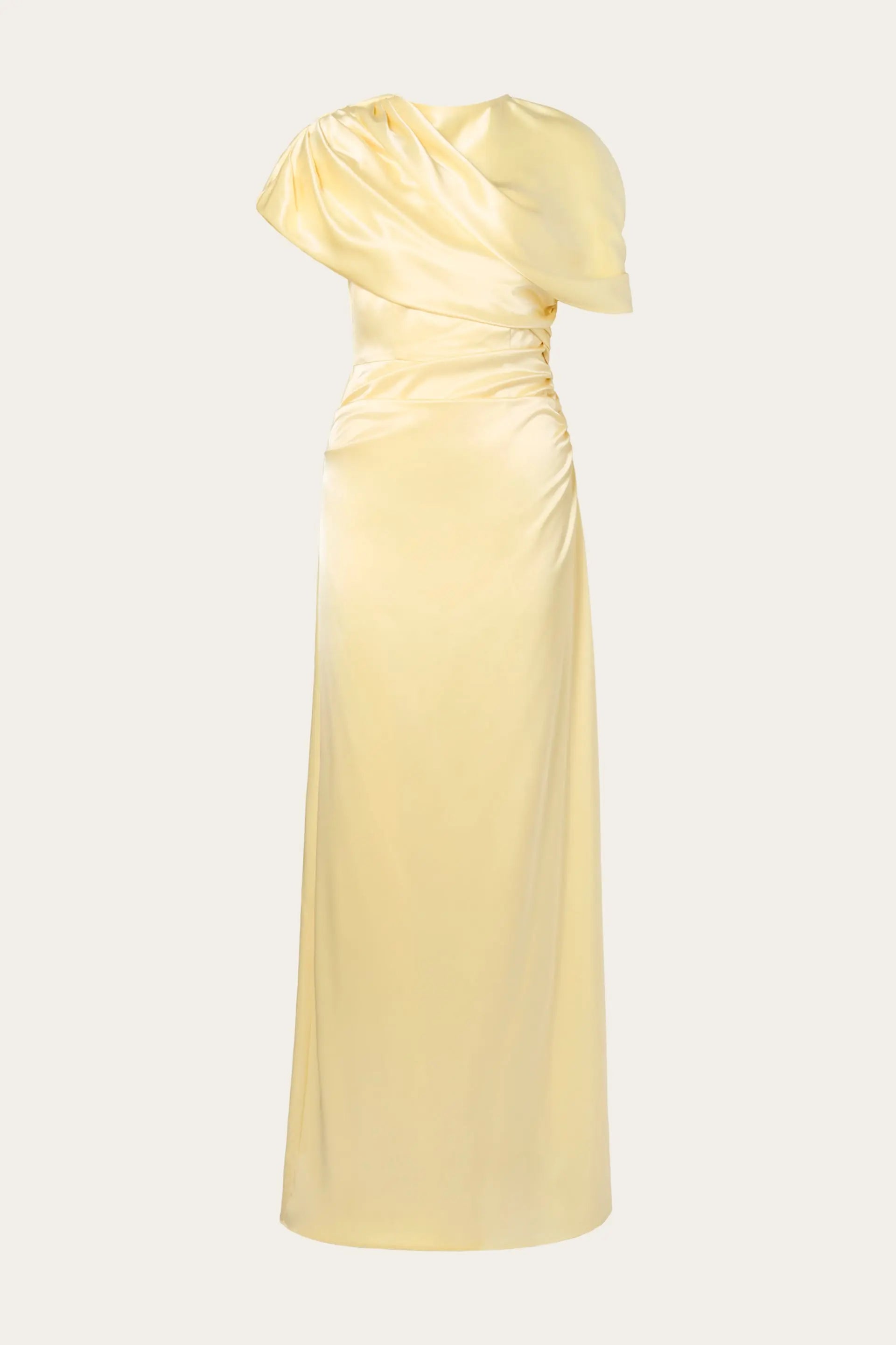 Cassia Drapert Figursydd Maxikjole Lys Gul