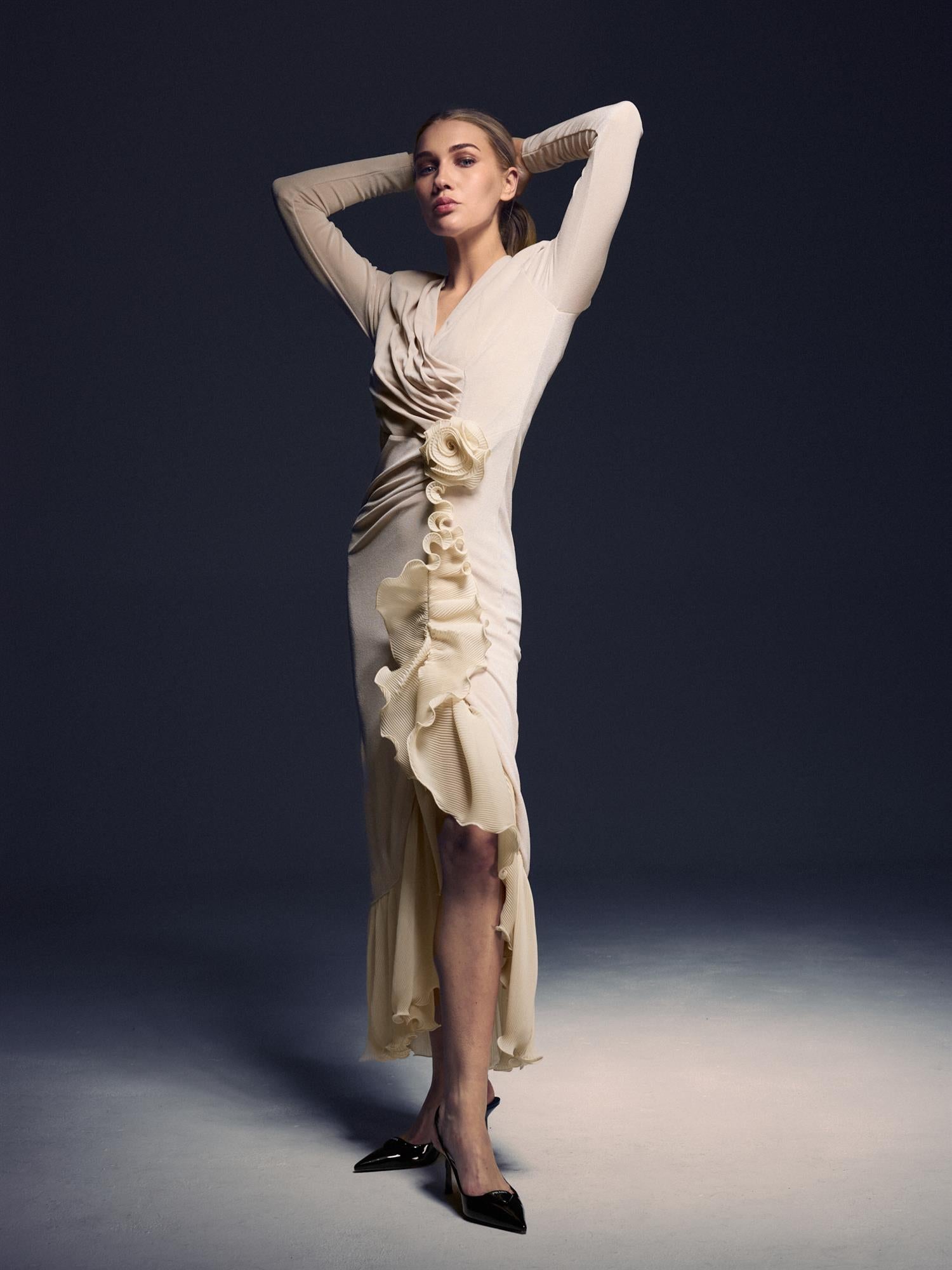 Dion Dress Pearled Ivory