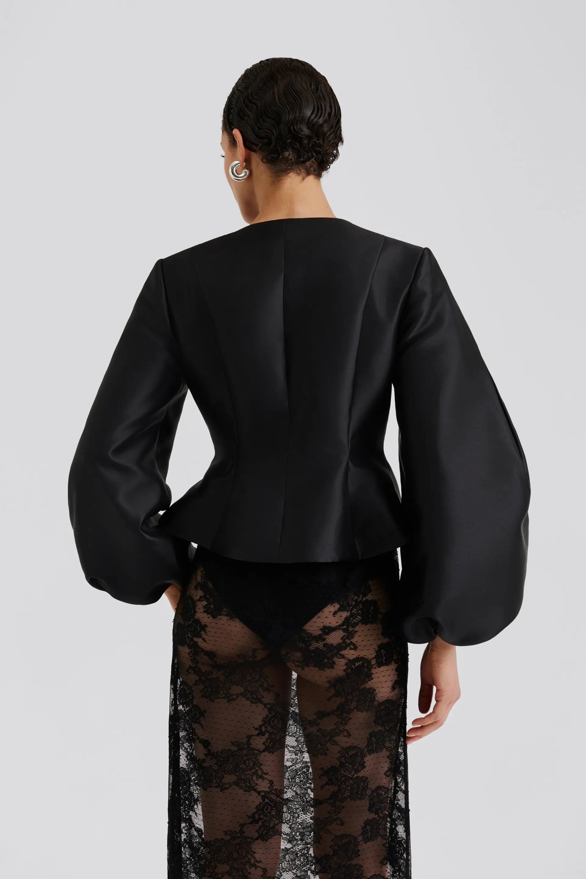 Vendela Balloon Sleeve Blouse Black