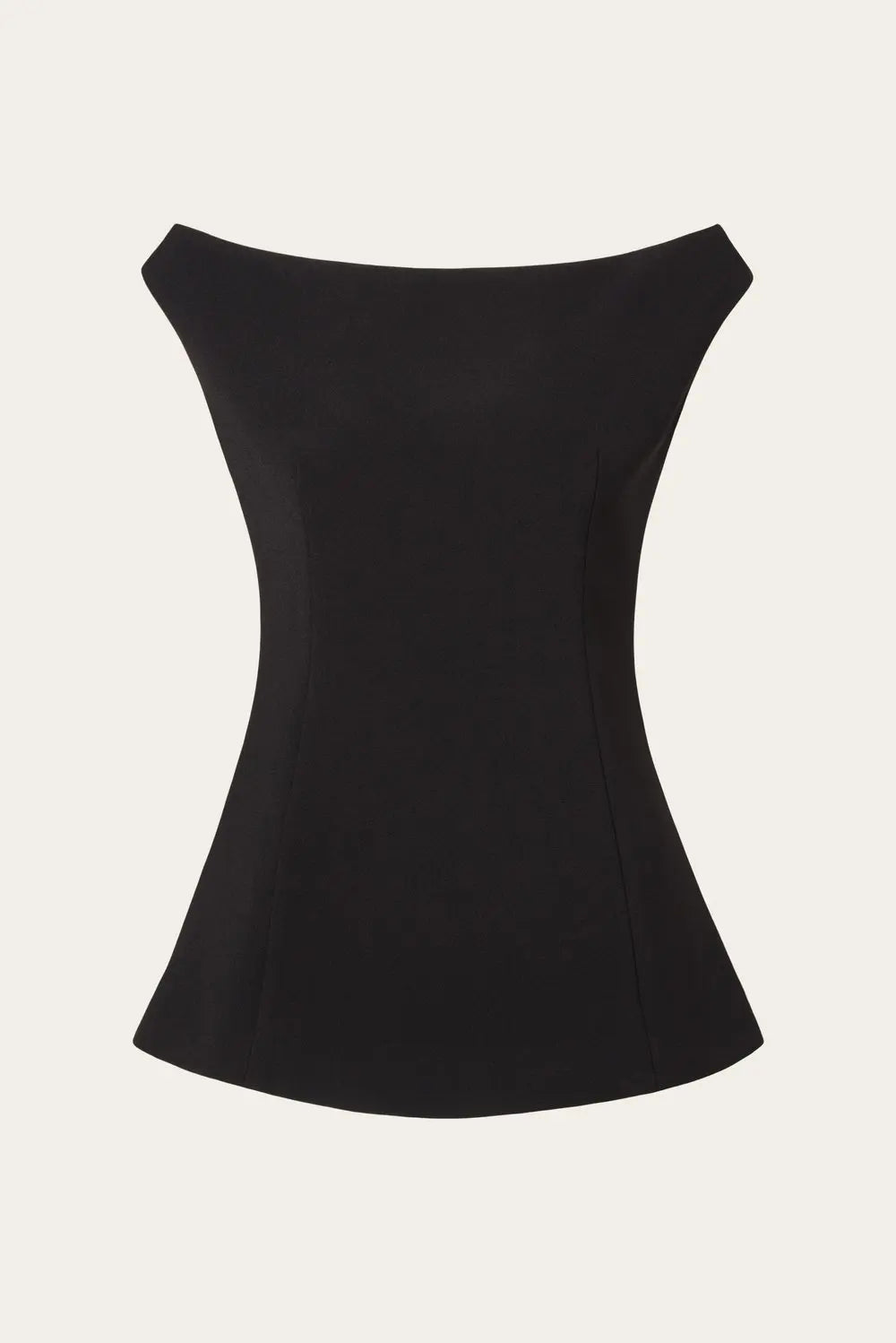 Diora Half Shoulder Top Svart