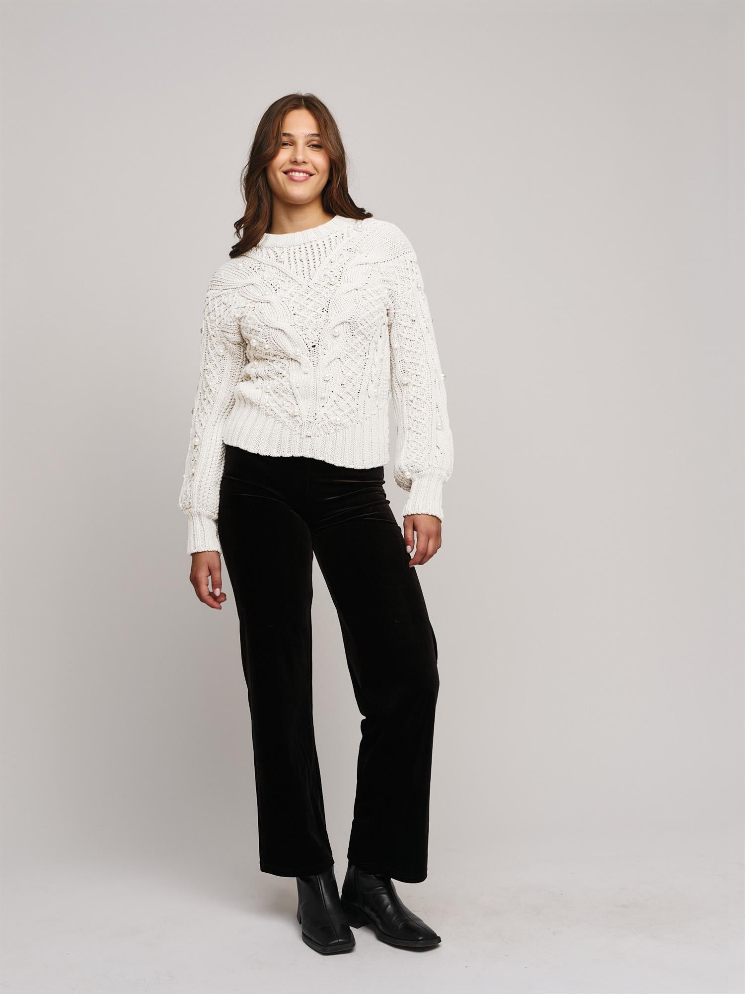 Gitte Pearl Sweater White