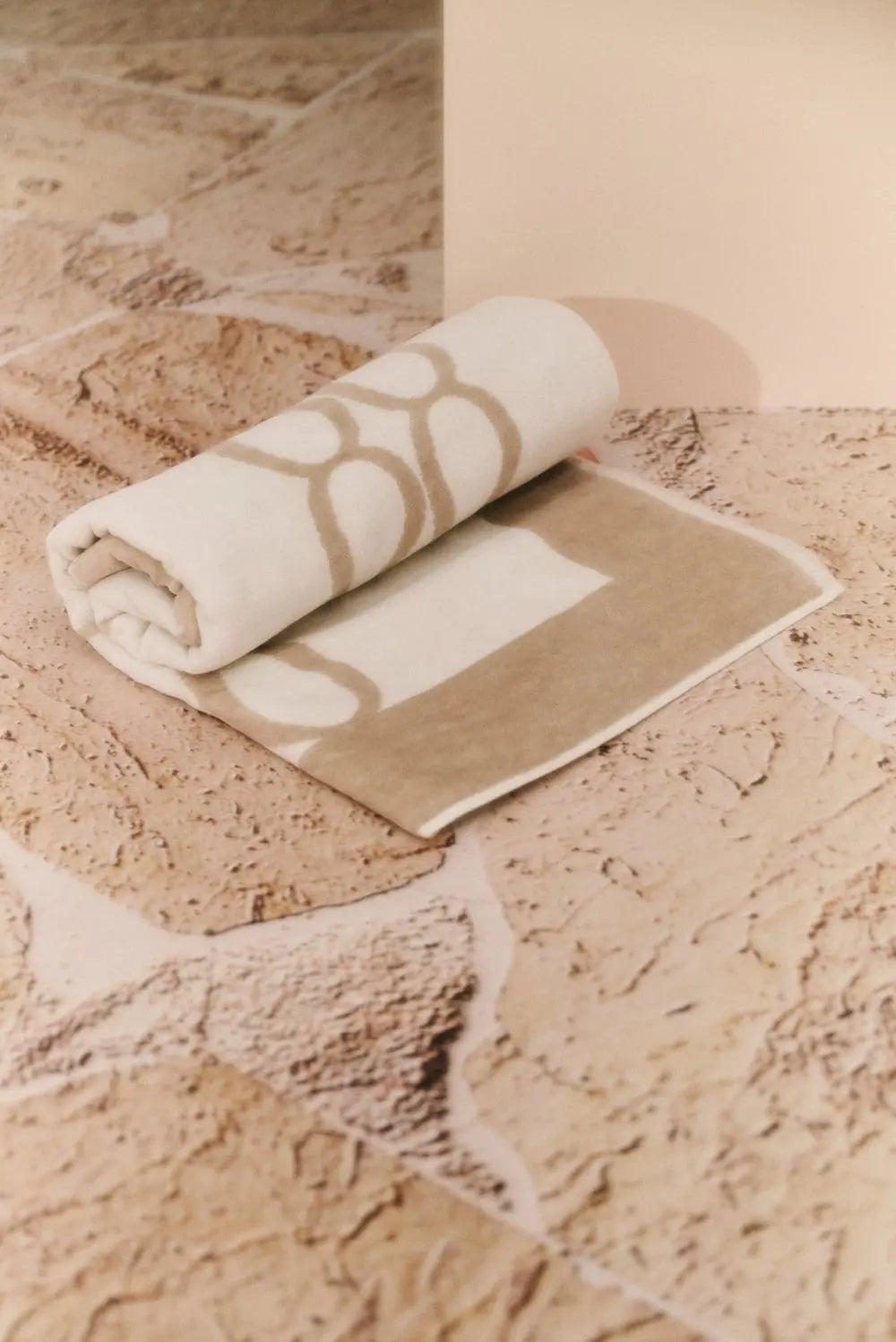 Monogram Jacquard Beach Towel Light Taupe