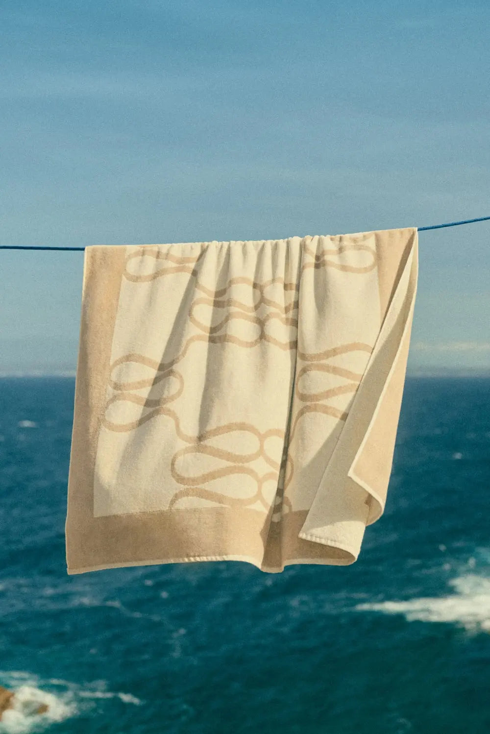 Monogram Jacquard Beach Towel Light Taupe