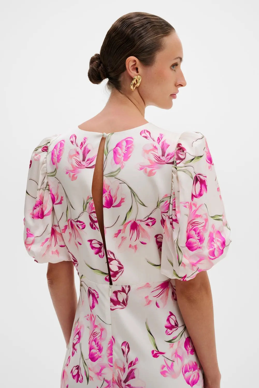 Freja Puffermet Maxikjole Tulip Pink