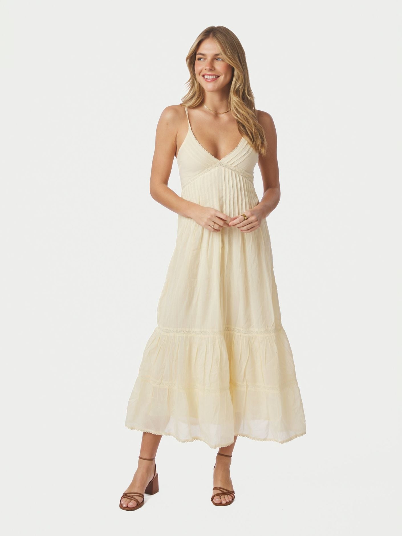 Elorie S Voile Dress Butter Yellow
