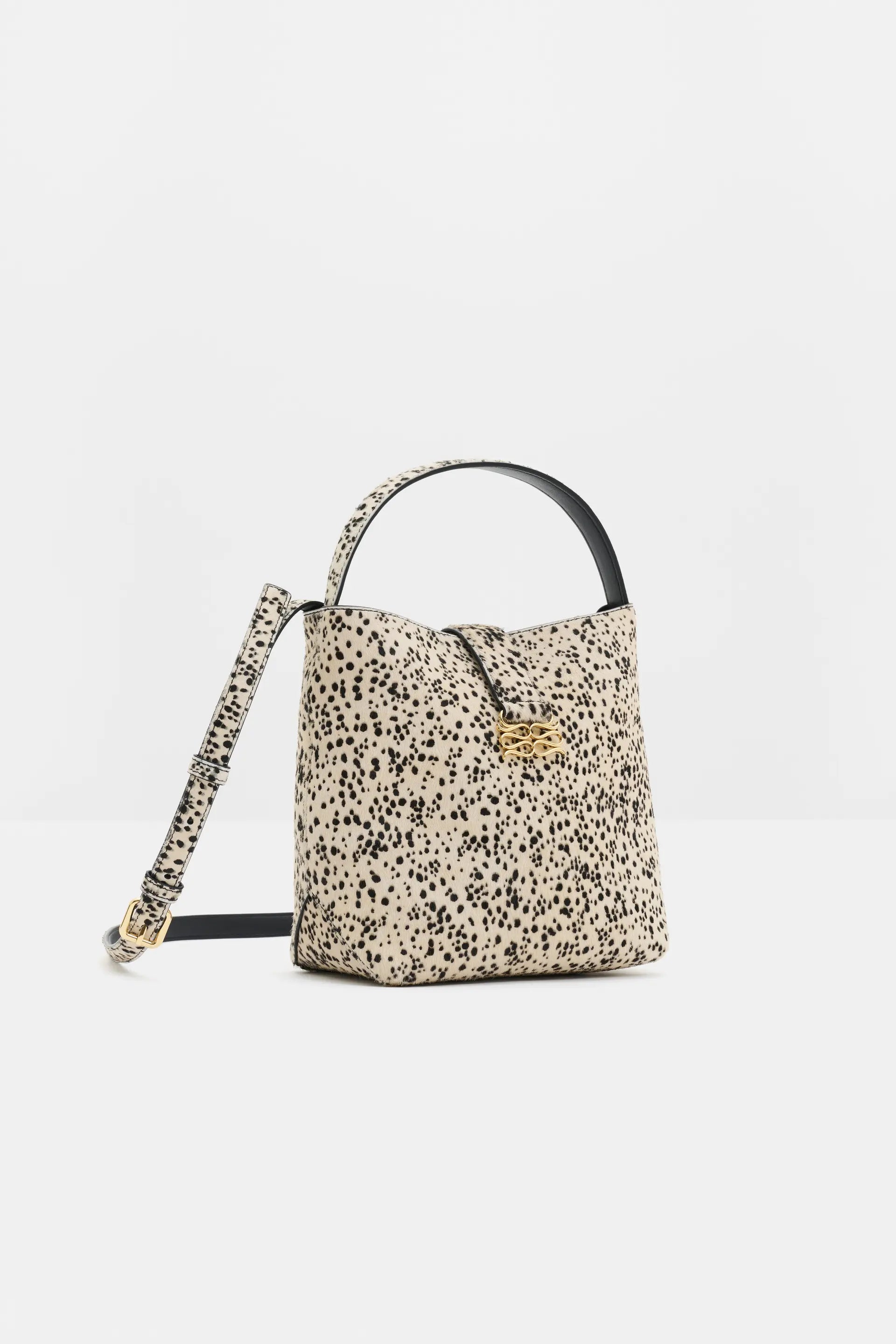 Monogram Leather Bucket Bag Shaded Dot