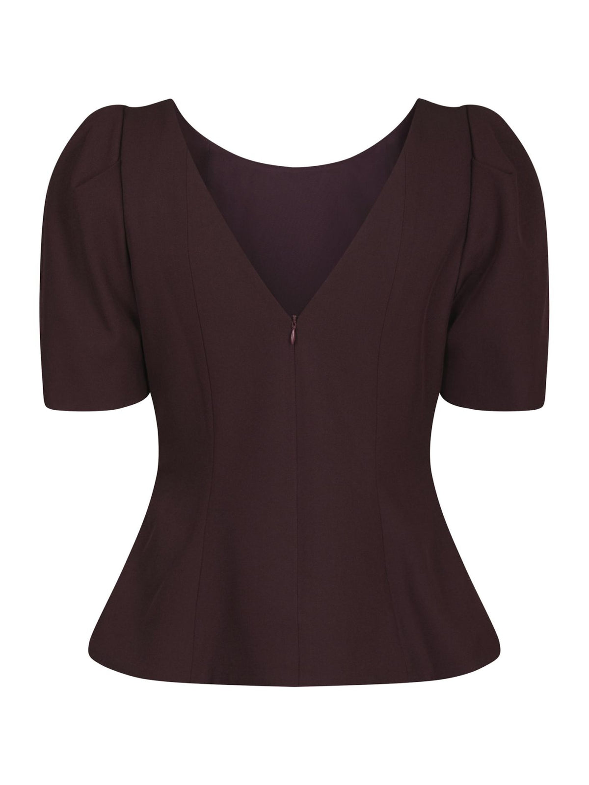 Mellisana Structure Blouse Chocolate Plum