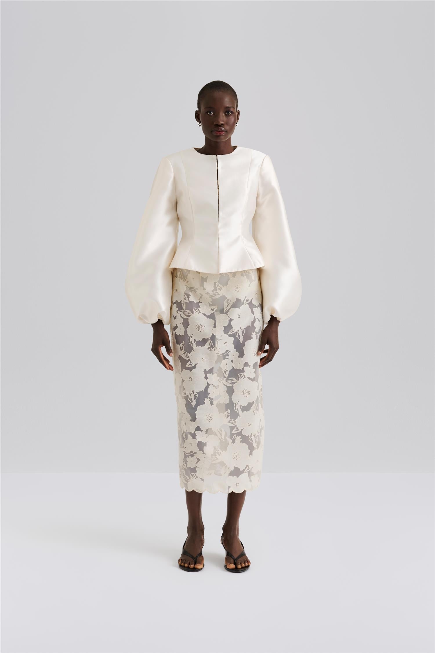 Vendela Balloon Sleeve Bluse Ivory