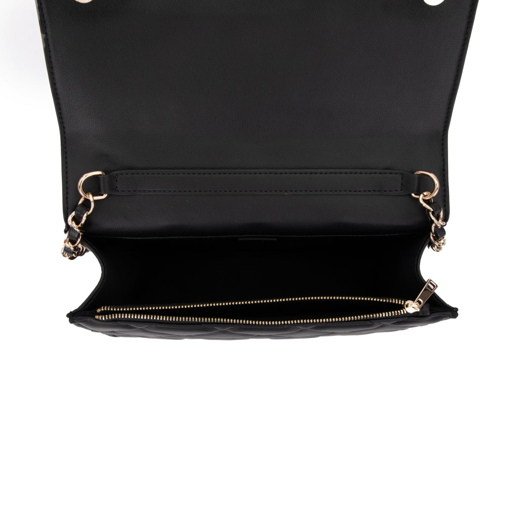 Leather Quilted Mini Bag Black