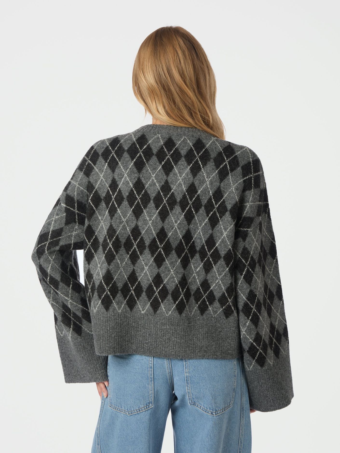 Kick Check Knit Blouse