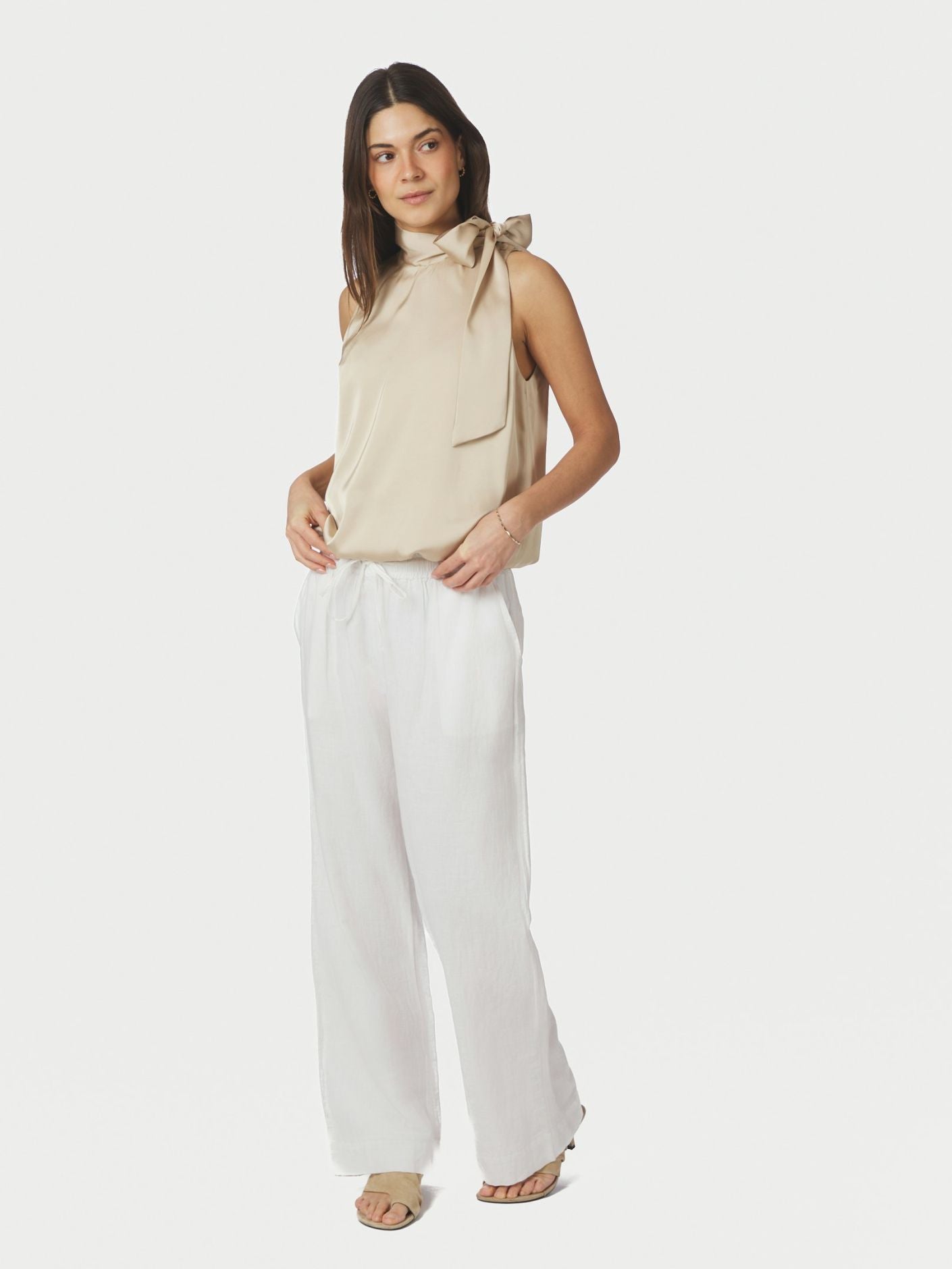 Veda Heavy Sateen Top Dark Sand