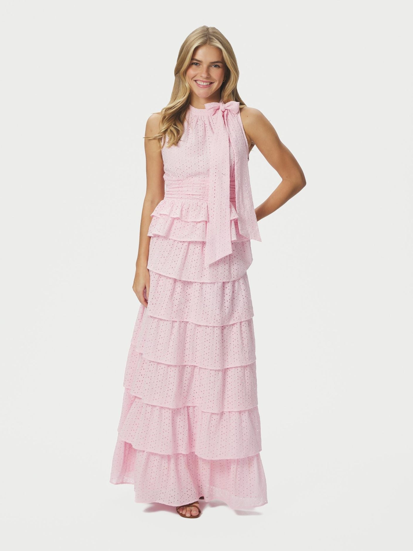 Ansol Emb Top Light Pink