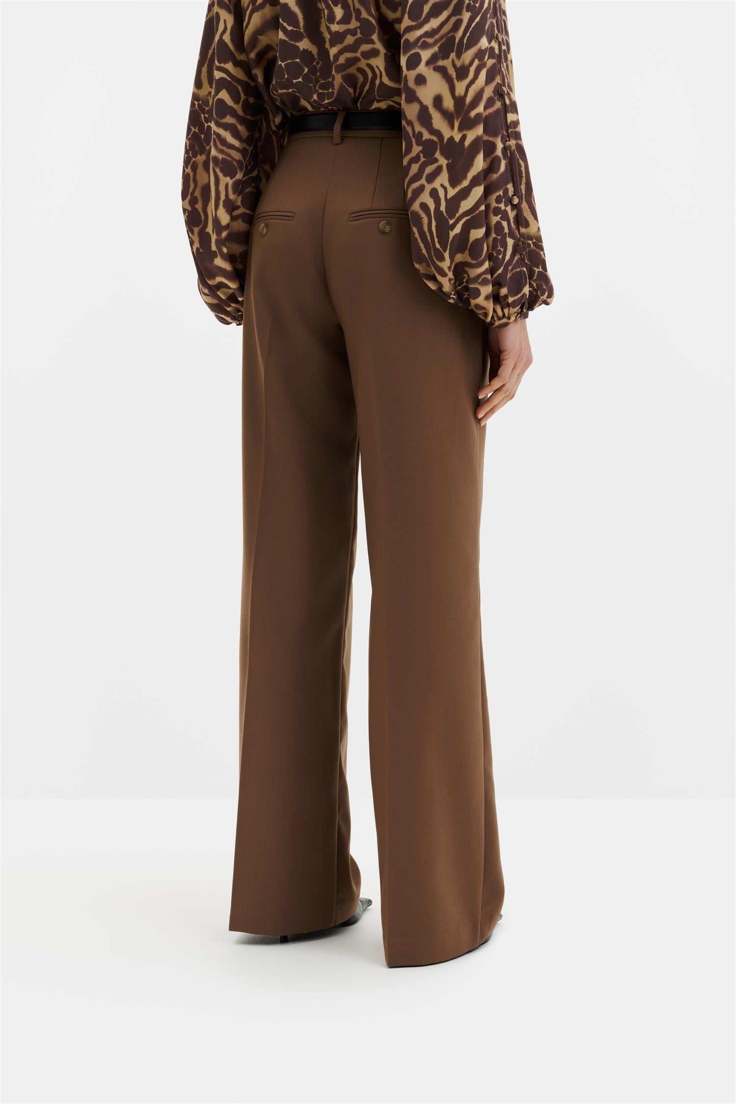 Yana Tailored Wide Pants Camel