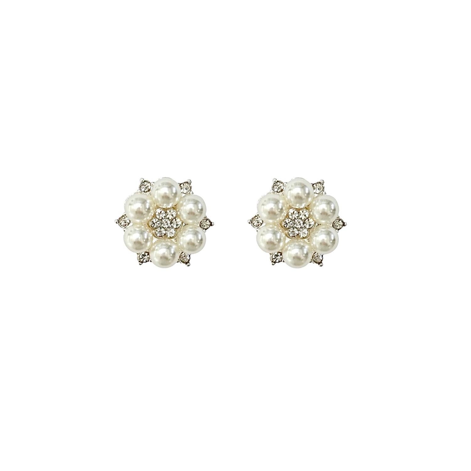 Pearl Vintage Button Covers Silver