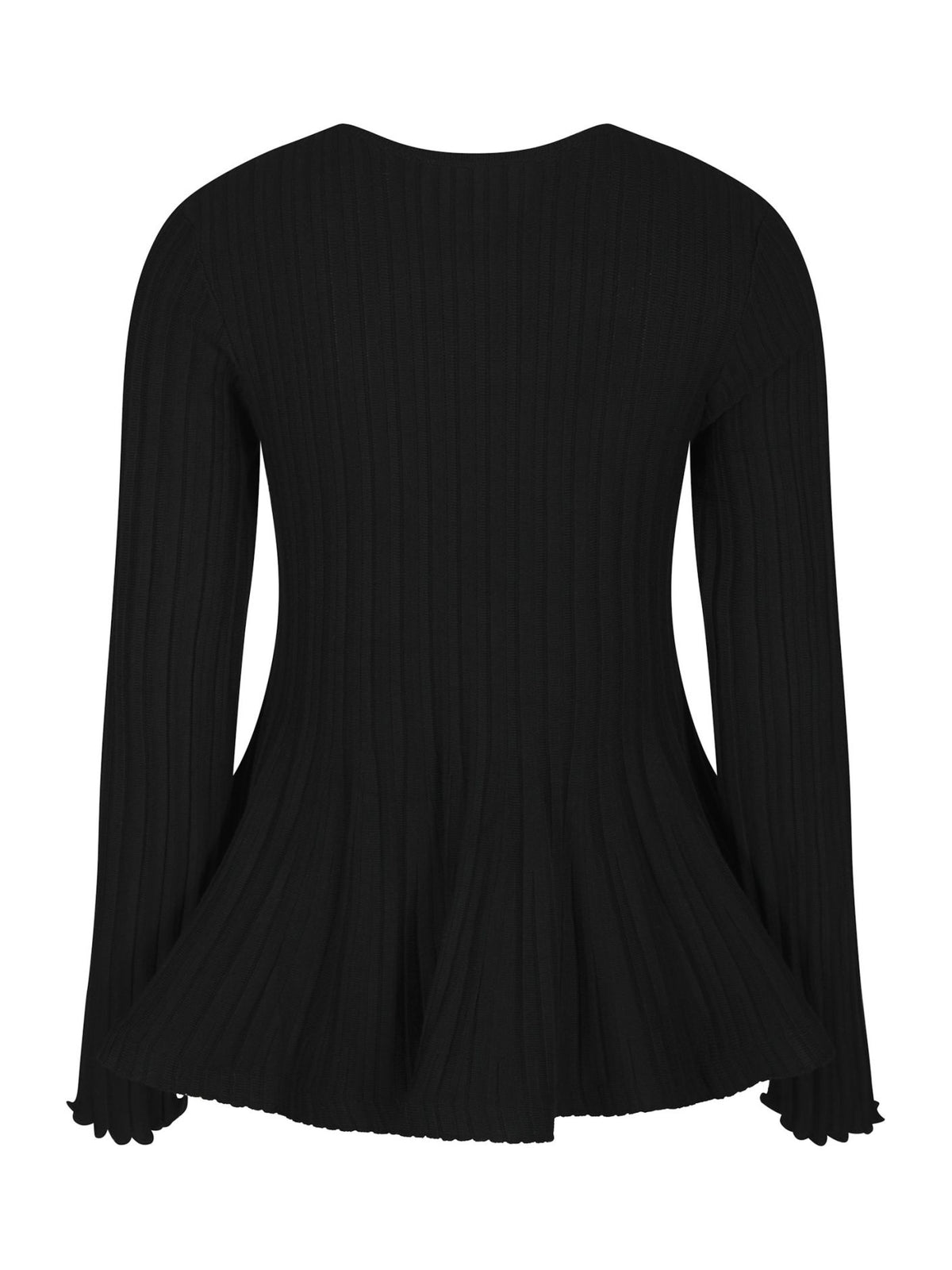 Wallina Peplun Knit Blouse Black