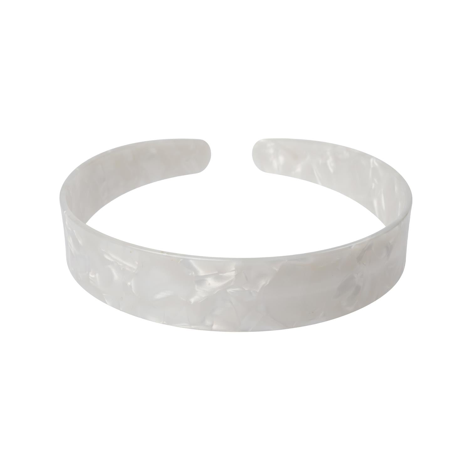 Plain Hair Band Broad Off White