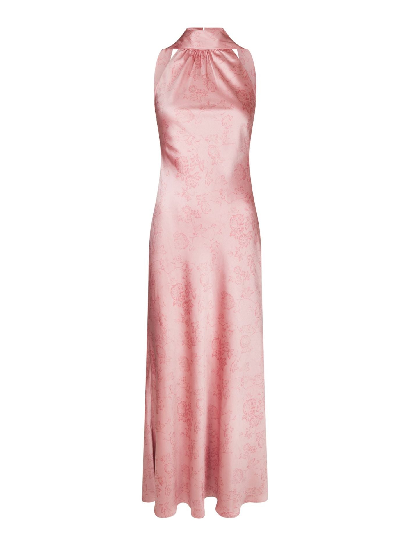 Fiona Pattern Satin Dress Light Pink