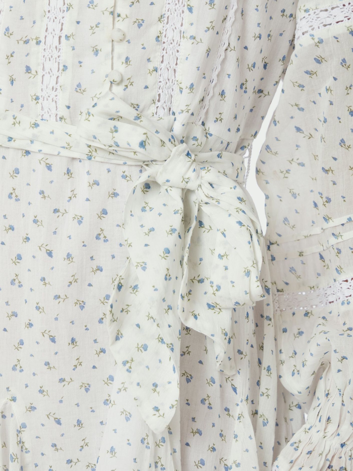 Birgitte Print Flower Dress Off White
