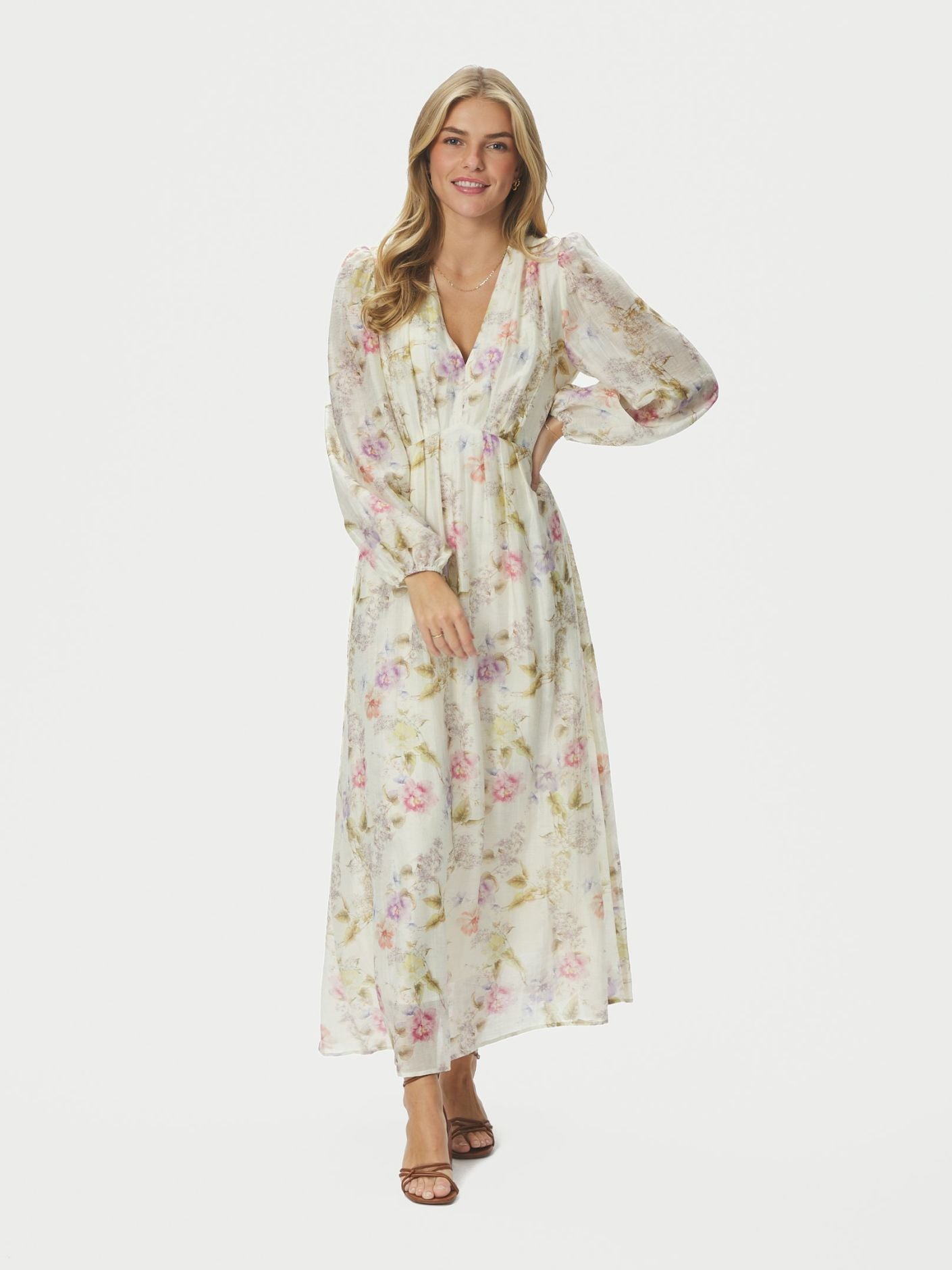 Silfi Vintage Flower Dress Off White