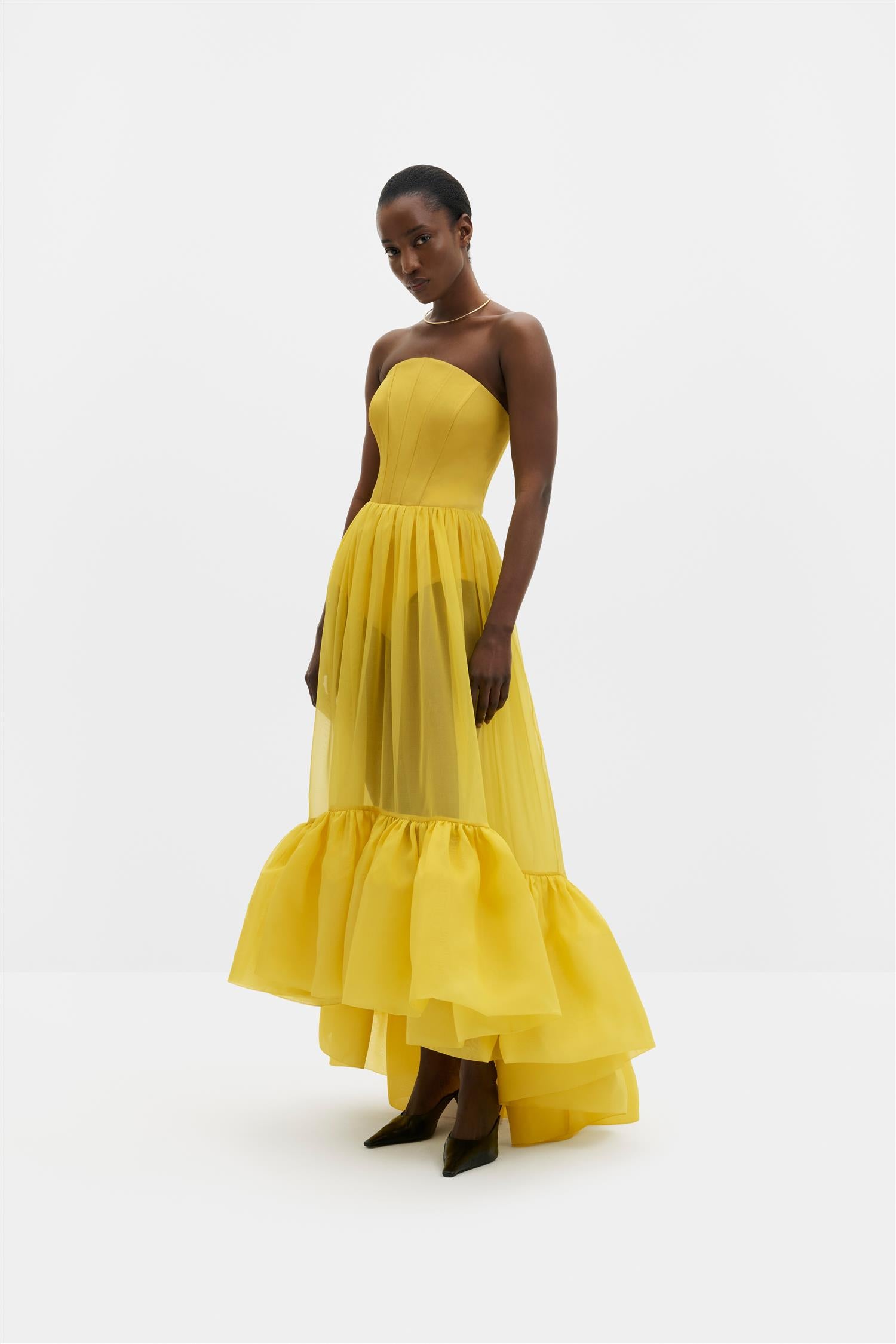 Lilou Corset Silk Blend Maxi Dress Mango