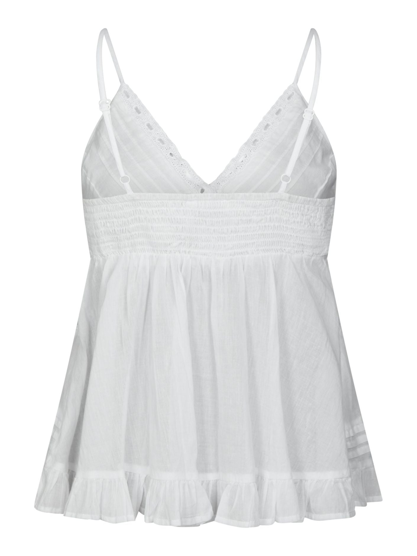 Elvena S Voile Top White