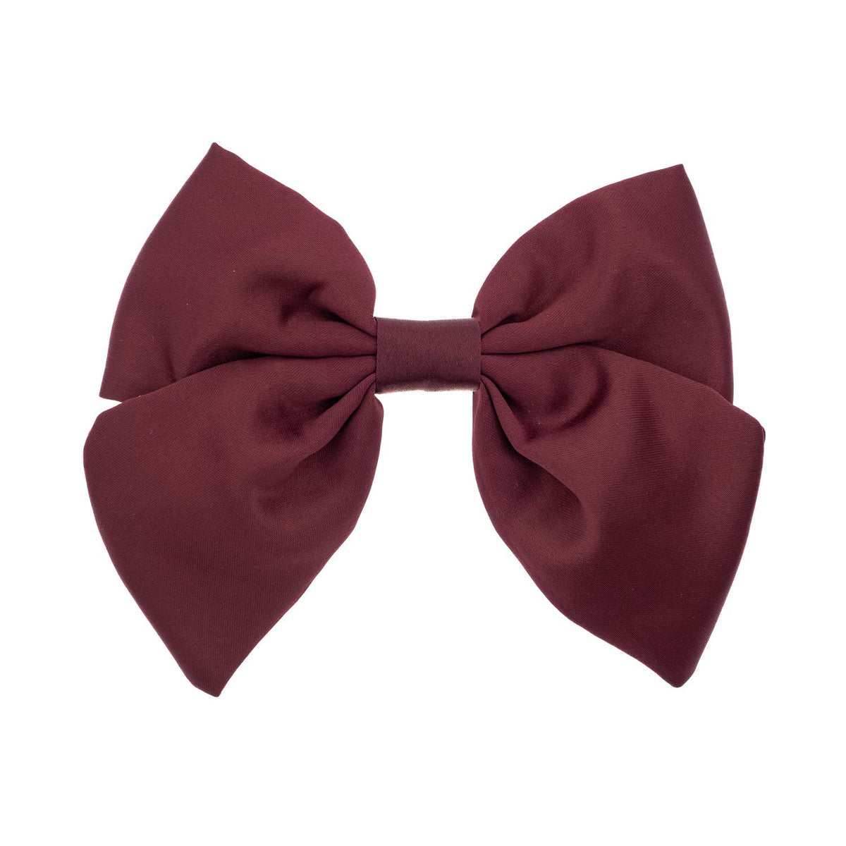 Satin Hair Bow Clip Bordeuax