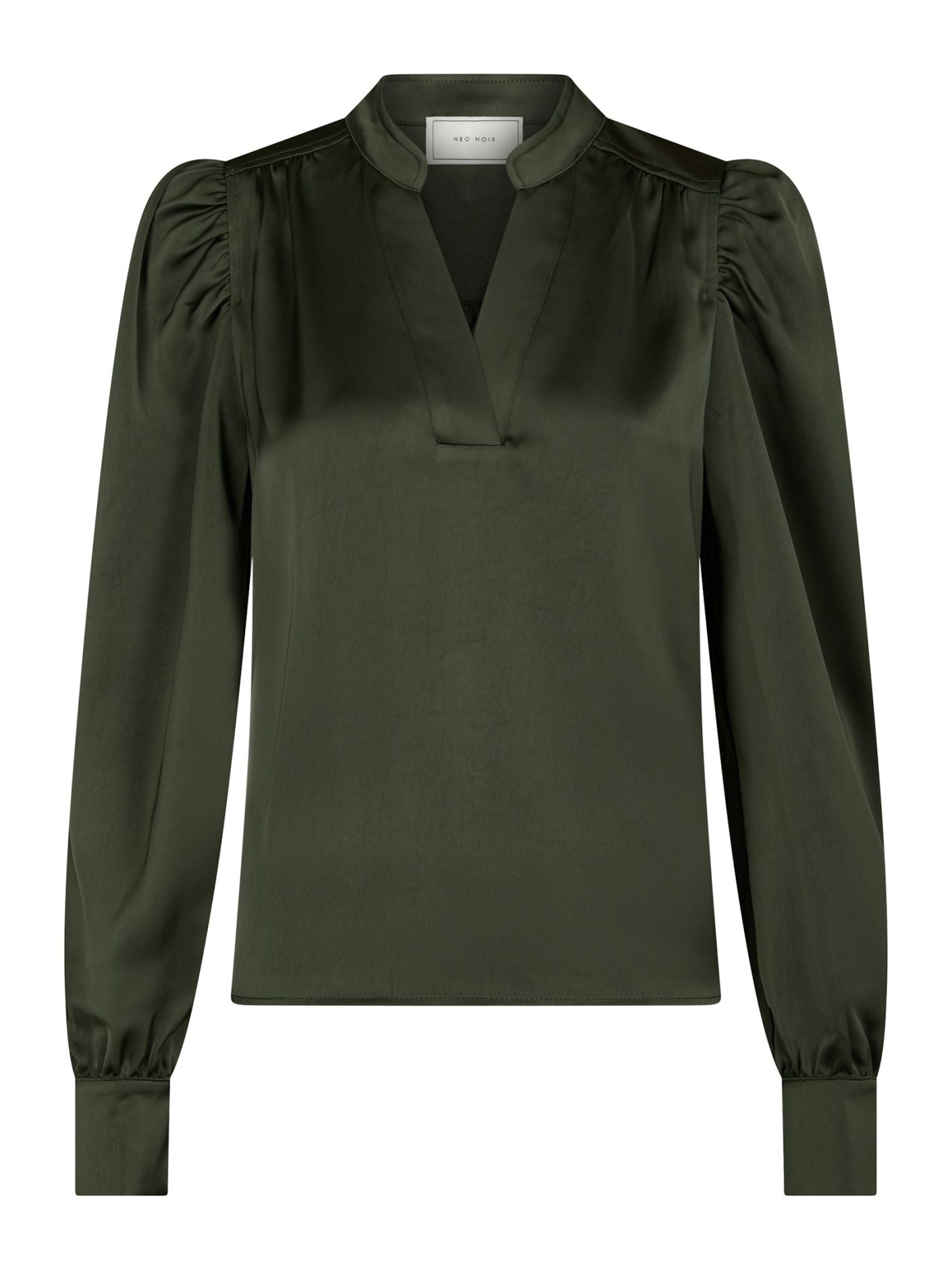Rosslyn Heavy Sateen Blouse Deep Green