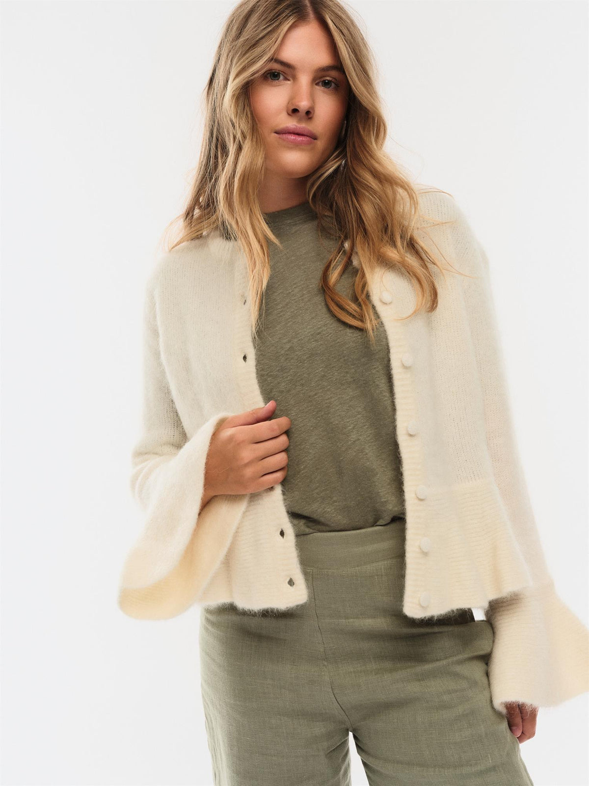 Maren Chunky Cardigan Bright White