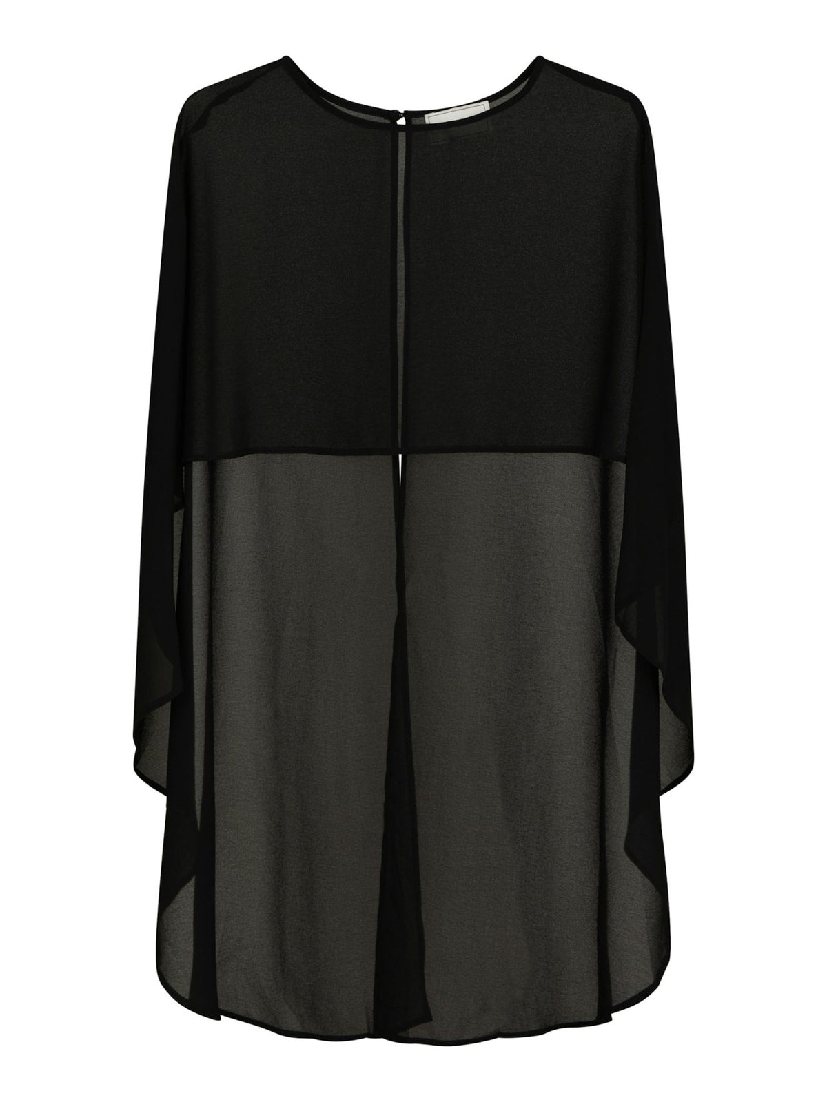 Manufi Chiffon Cape Black